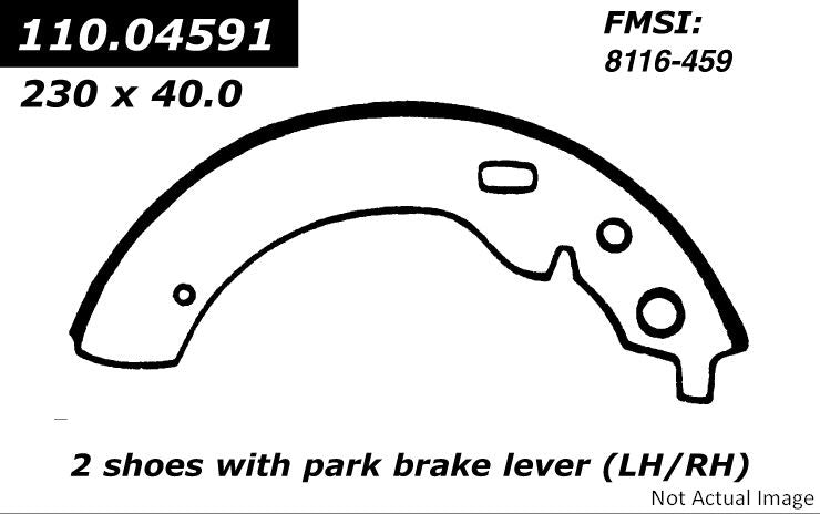 Centric Parts Premium Brake Shoes 111.04591