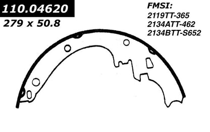 Stoptech Centric Premium Brake Shoes - Rear 111.04620