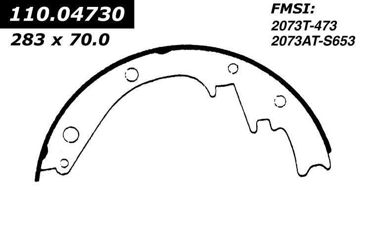 Centric Parts Drum Brake Shoe Premium Asbestos-free for 1991-1992 Cadillac Brougham 111.04730