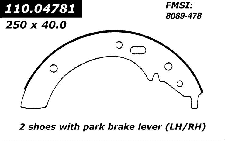 Centric Parts Drum Brake Shoe Premium for 1983-1977 BMW 320i 111.04781