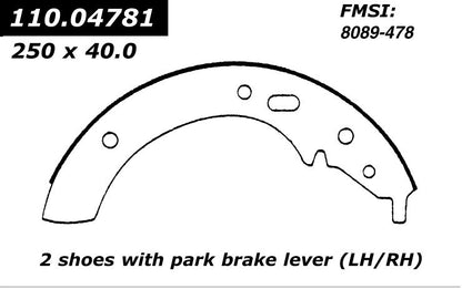 Centric Parts Drum Brake Shoe Premium for 1983-1977 BMW 320i 111.04781