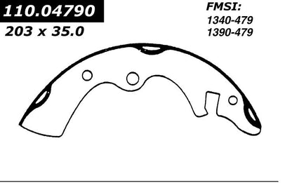 Centric Parts Drum Brake Shoe Premium with Asbestos-Free Friction for 1976-1986 Nissan 210 310 B210 F10 Stanza 111.04790