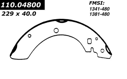 Centric Parts Drum Brake Shoe Premium with Asbestos-Free Friction for 1977-1984 Nissan 200SX 280Z 510 810 Maxima 111.04800