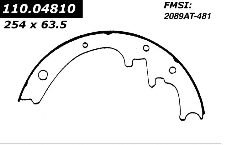 Centric Parts Drum Brake Shoe Premium with Asbestos-Free Friction for 1990-1991 Ford LTD Crown Victoria 111.04810