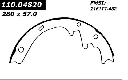 Centric Parts Drum Brake Shoe Premium for 1986-1997 Ford Country Squire 111.04820