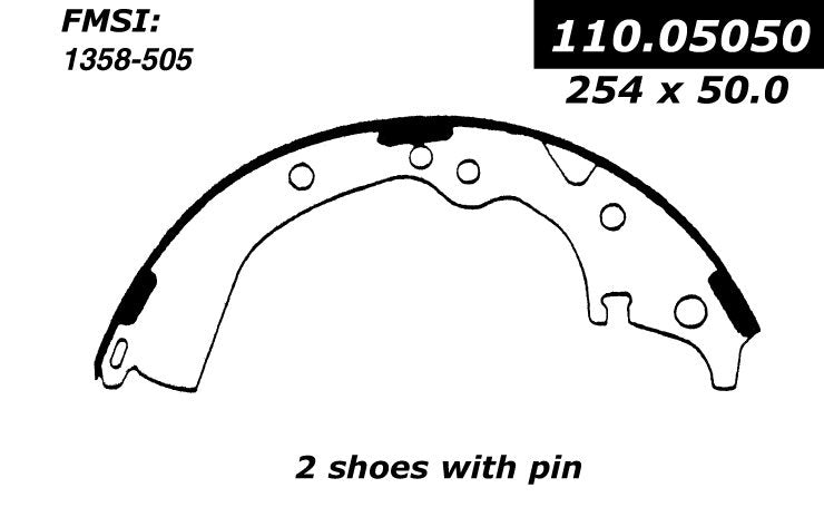 Centric Parts Premium Drum Brake Shoe for 1979-1995 Toyota Pickup 111.05050