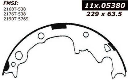 Stoptech Centric Premium Brake Drum Shoe 97-06 Jeep Wrangler TJ 111.05380