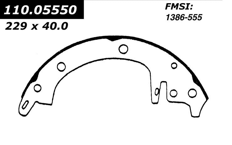 Centric Parts Drum Brake Shoe Premium 111.05550
