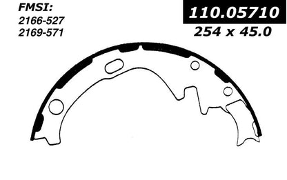 Centric Parts Drum Brake Shoe Premium 111.05710