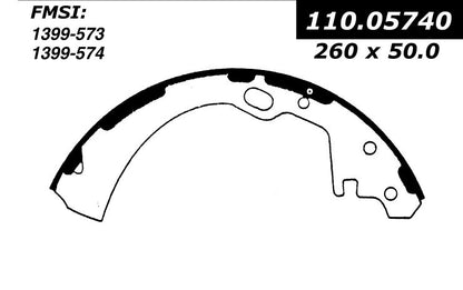 Centric Parts Drum Brake Shoe Premium 111.05740