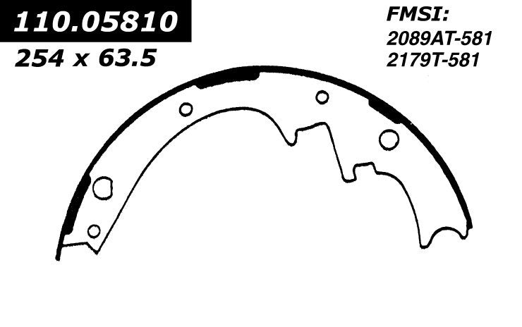 Centric Parts Drum Brake Shoe Premium 111.05810