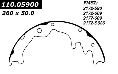 Centric Parts Drum Brake Shoe Premium 111.05900