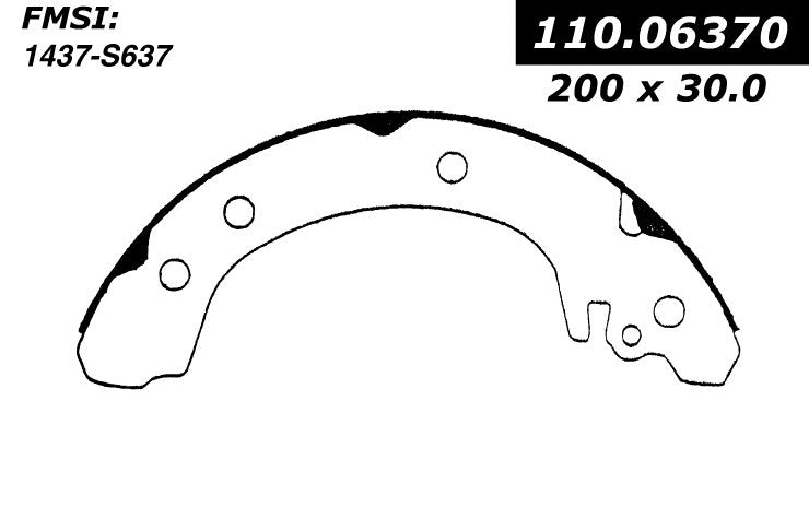 Centric Parts Drum Brake Shoe Premium with Asbestos-free friction compounds 111.06370