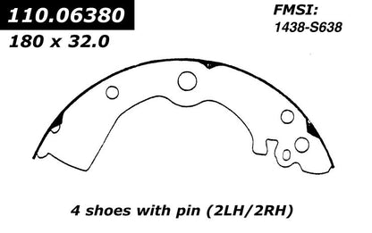 Centric Parts Premium Brake Shoes 111.06380