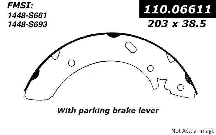 Centric Parts Drum Brake Shoe Premium 111.06611
