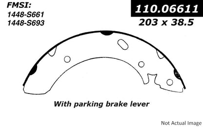 Centric Parts Drum Brake Shoe Premium 111.06611