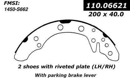 Centric Parts Drum Brake Shoe Premium 111.06621