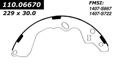 Centric Parts Drum Brake Shoe Premium 111.06670