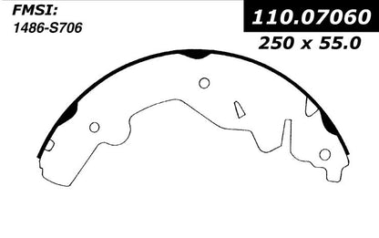 Centric Parts Drum Brake Shoe Premium 111.07060