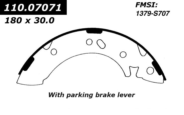 Centric Parts Premium Brake Shoes 111.07071