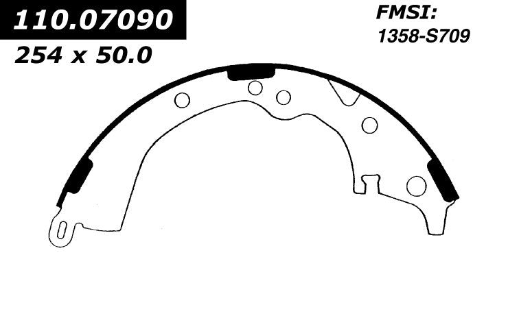 Centric Parts Drum Brake Shoe Premium 111.07090