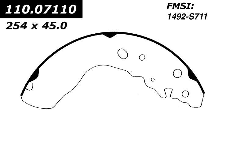 Centric Parts Drum Brake Shoe Premium 111.07110