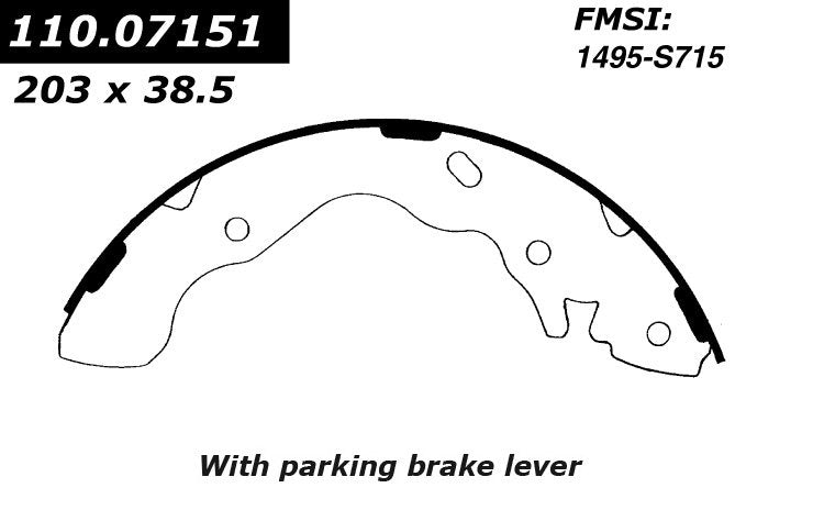 Stoptech Centric Premium Brake Shoes - Rear 111.07151