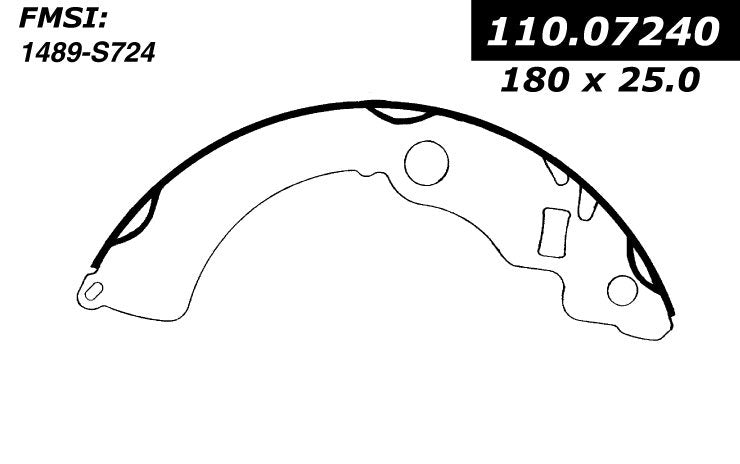 Centric Parts Drum Brake Shoe Premium 111.07240