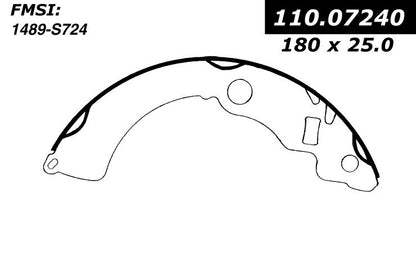 Centric Parts Drum Brake Shoe Premium 111.07240