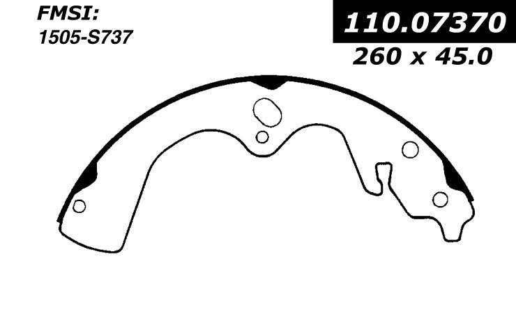 Centric Parts Premium Brake Shoes 111.07370