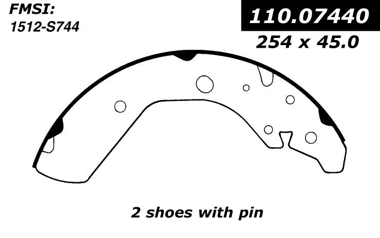 Stoptech Centric 99-01 Honda Odyssey Premium Rear Drum Brake Shoes 111.07440