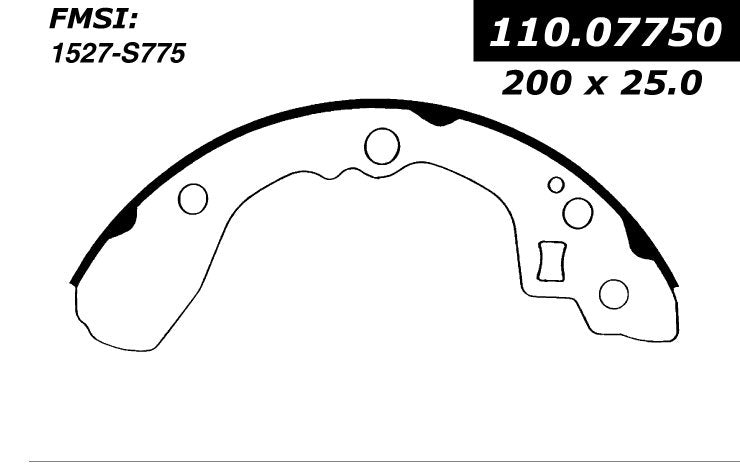 Centric Parts Drum Brake Shoe Premium 111.07750