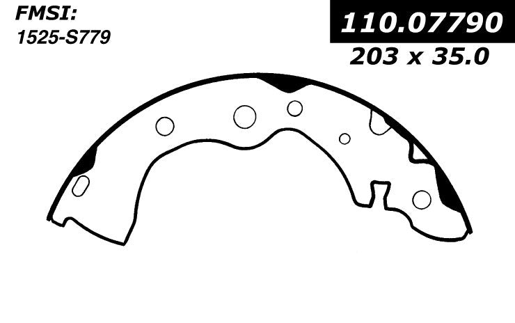 Centric Parts Drum Brake Shoe Premium 111.07790