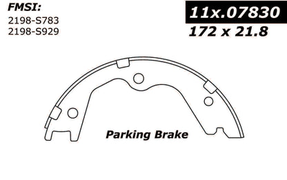 Centric Parts Parking Brake Shoe for 2008-2012 Infiniti EX35 111.07830