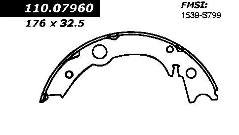 Centric Parts Parking Brake Shoe with Asbestos-Free Friction for 2003-2006 Pontiac Vibe, 2005-2010 Scion tC, 2000-2005 Toyota Celica, 2005-2006 Corolla, 2003-2007 Matrix 111.07960