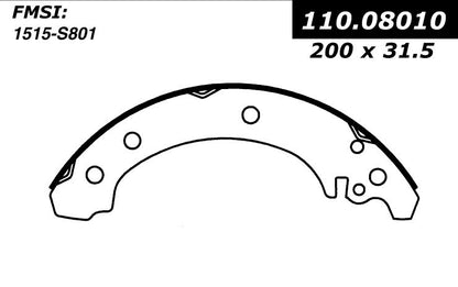 Centric Parts Drum Brake Shoe Premium for 2003-2008 Toyota Corolla 111.08010