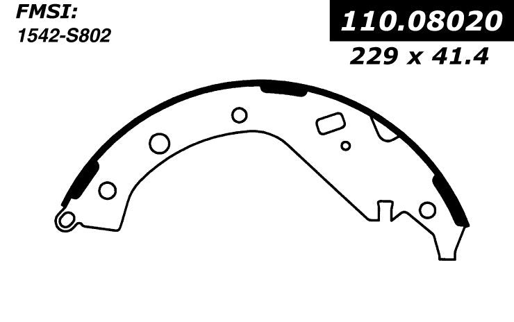 Stoptech Centric Premium Brake Shoes - Rear 111.08020