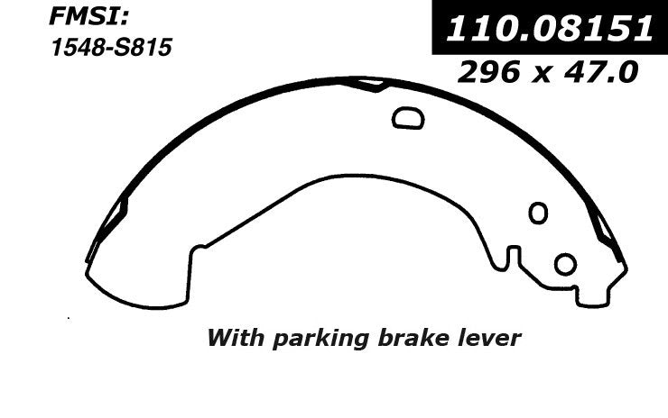 Centric Parts Drum Brake Shoe 111.08151