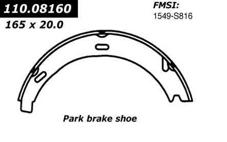 Centric Parts Premium Parking Brake Shoes 111.08160