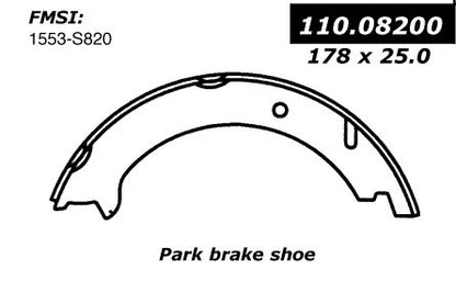 Centric Parts Premium Parking Brake Shoe for Volvo 850 1993-1997, C70 1998-2004, S70 1998-2000, V70 1998-2000 111.08200