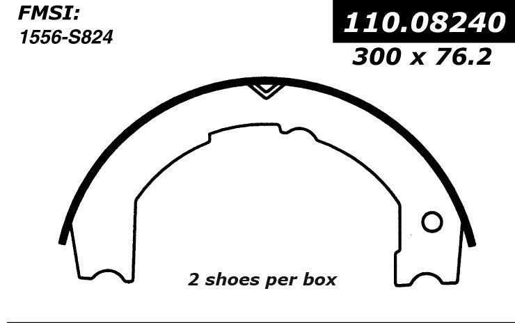 Centric Parts Parking Brake Shoe with Premium Friction for 1990-2009 Chevrolet Kodiak, GMC B7, C5000 Topkick 111.08240