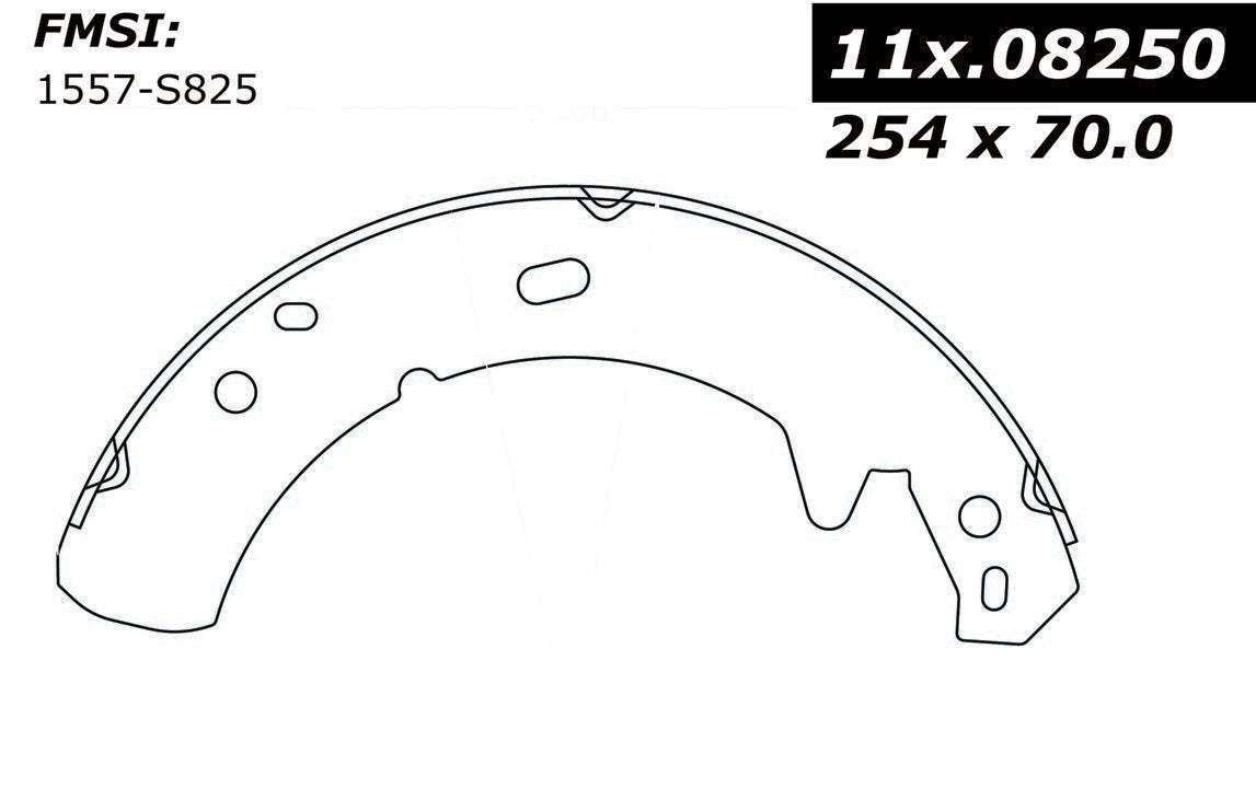 Centric Parts Premium Parking Brake Shoes 111.08250