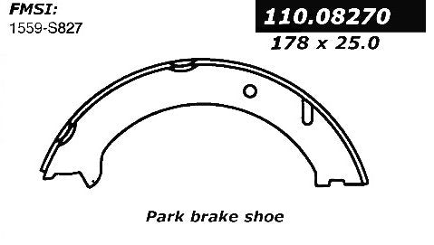 Centric Parts Premium Parking Brake Shoes 111.08270