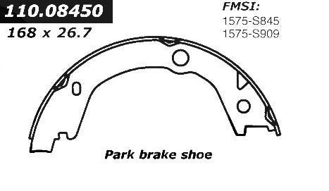 Centric Parts Premium Parking Brake Shoe for 2005-2010 Hyundai Elantra Sonata Tucson Kia Magentis Optima Sportage 111.08450