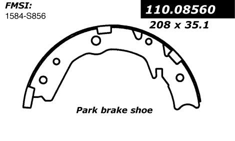 Centric Parts Parking Brake Shoe with Asbestos-Free Friction for 2005-2010 Honda Odyssey 111.08560