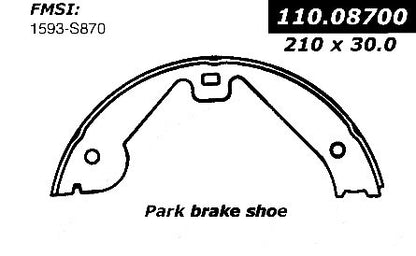 Centric Parts Premium Parking Brake Shoe for 2007-2015 Audi Q7 111.08700