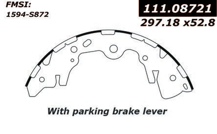Centric Parts Drum Brake Shoe with Asbestos-Free Friction for OEM Fitment 111.08721