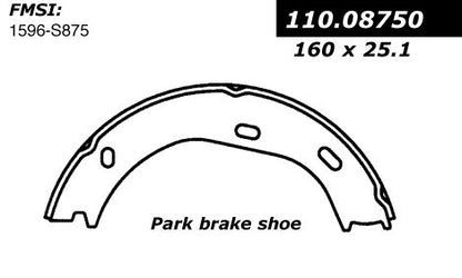 Centric Parts Premium Parking Brake Shoes 111.08750