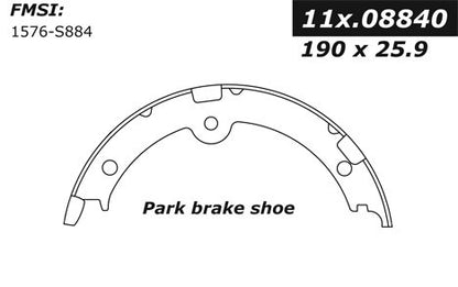 Centric Parts Parking Brake Shoe for 2006-2015 Lexus IS/GS 111.08840