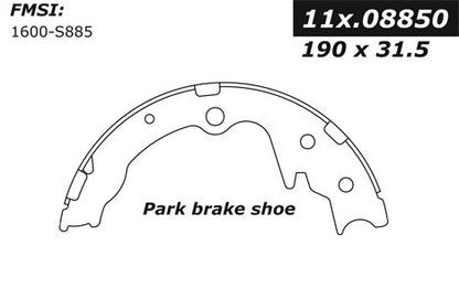 Centric Parts Premium Parking Brake Shoes 111.08850